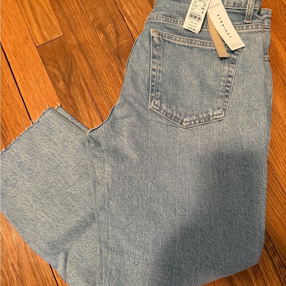 NWT Topshop Light Blue Straight Leg‎ Women's Jeans